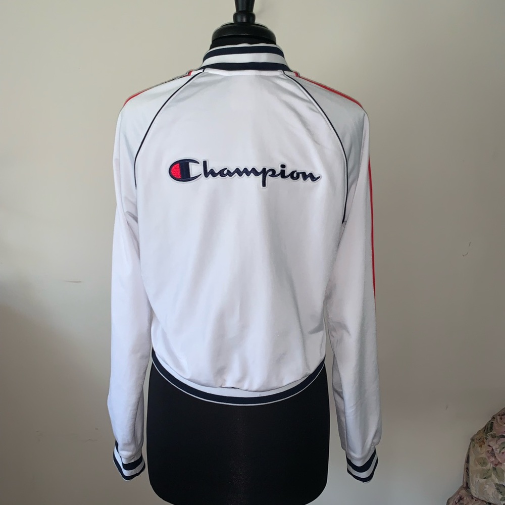 Champion Women’s White Track Varsity Jacket Size M